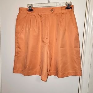 VINTAGE " LILY'S OF BEVERLY HILLS" PEACH ORANGE SHORTS SZ 12